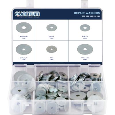 ASSORTED BOX OF REPAIR WASHERS (BOX OF 240 PIECES)