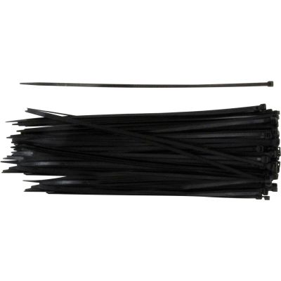 CABLE TIES BLACK - 370 X 7.6MM (PACK OF 100)