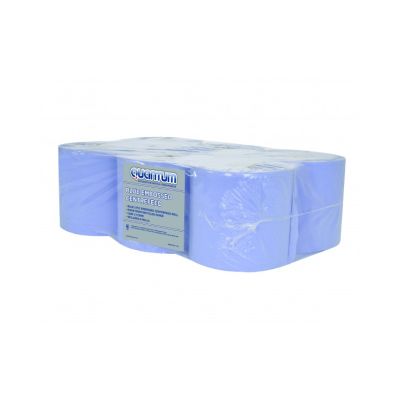 Blue Embossed Economy Centre-Feed 2ply x 6