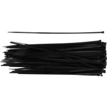 CABLE TIES BLACK - 370 X 7.6MM (PACK OF 100)