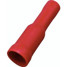 RED INSULATED TERMINALS - 4.0 MM  SOCKETS (100)