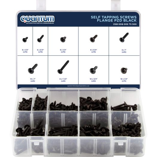 ASSORTED BOX SELF TAPPING SCREWS BOX OF 500 PIECES