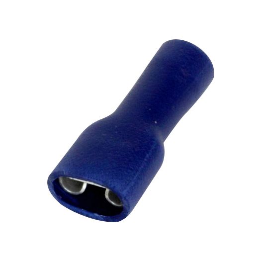 BLUE INSULATED TERMINALS - 6.3 MM FEMALES (100)