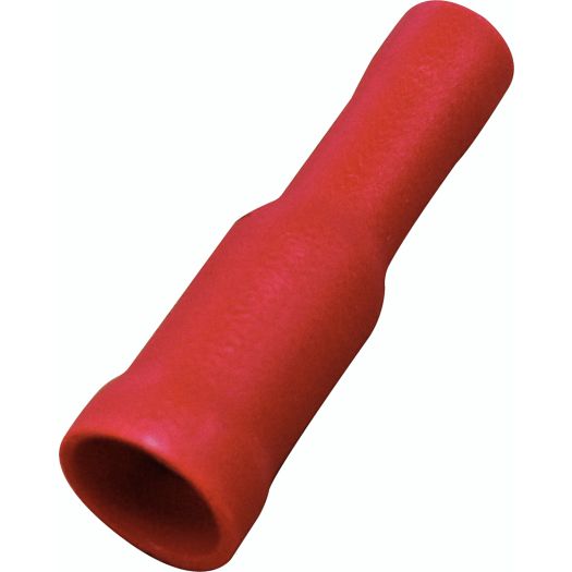 RED INSULATED TERMINALS - 4.0 MM  SOCKETS (100)
