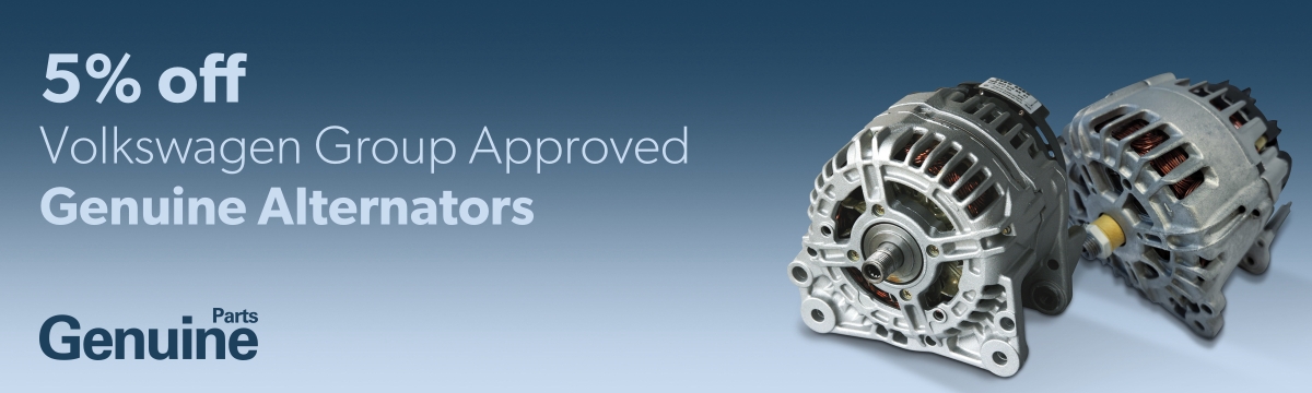 Save 5% on Volkswagen Group Approved Genuine Alternators 