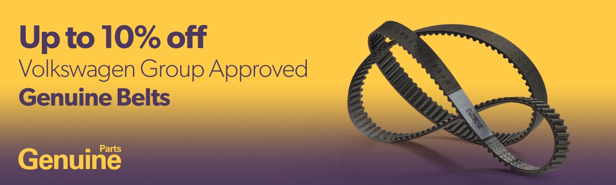 Save up to 10% on Volkswagen Group Approved Genuine Belts 