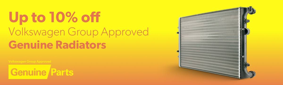 Up to 10% off Volkswagen Group Approved Genuine Radiators 
