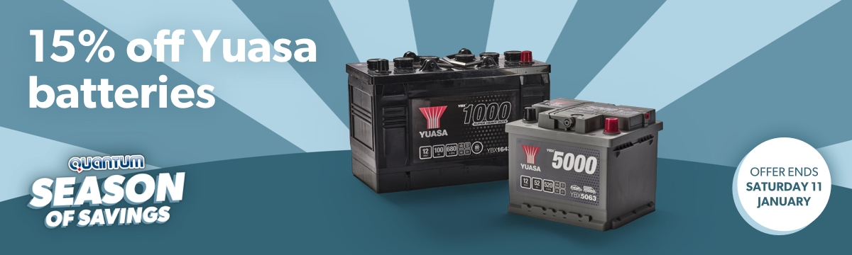 15% off Yuasa Batteries 