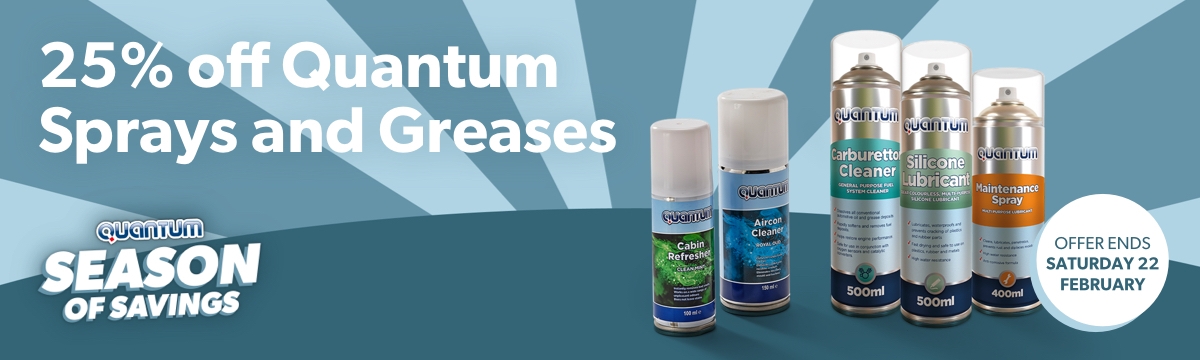 25% off Quantum Sprays and Greases 