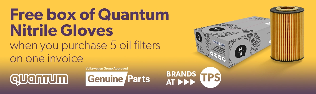 Free box of Quantum Nitrile Gloves when you purchase 5 oil filters on one invoice