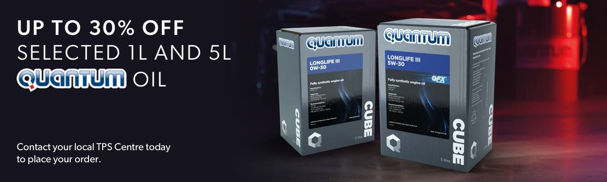 Up to 30% off selected 1L and 5L Quantum Oil 