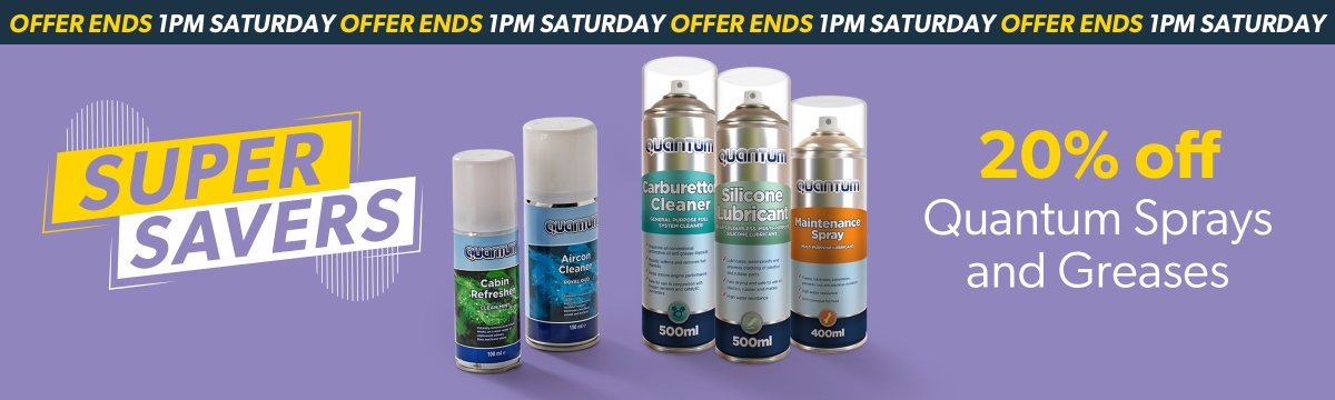 20% off Quantum Sprays and Greases 