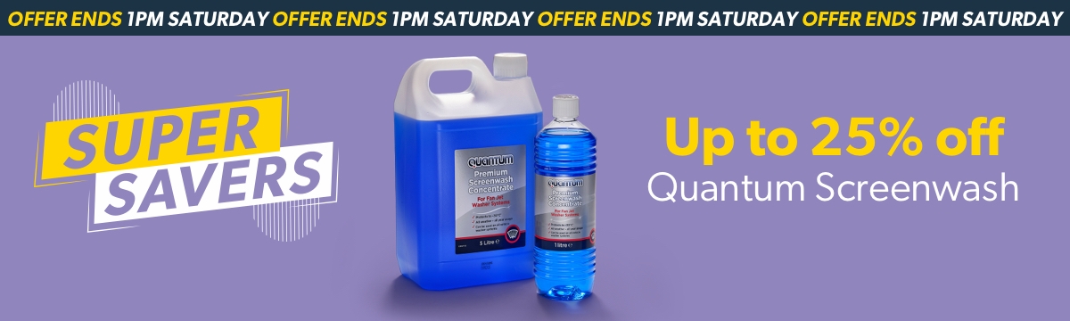 Up to 25% off Quantum Screenwash