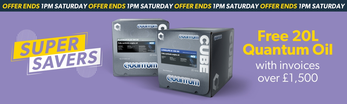 Free 20L Quantum Oil with invoices over £1,500