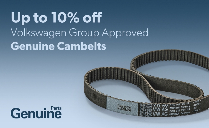 Up to 10% off Volkswagen Group Approved Genuine Cambelts 