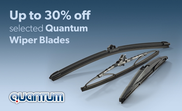 Save up to 30% off Quantum Wiper Blades