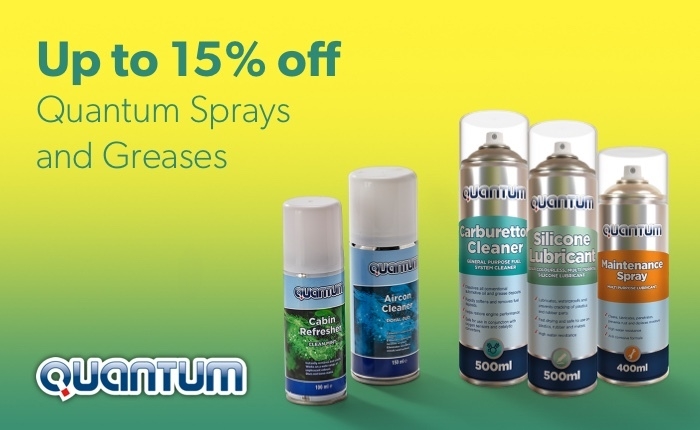 Up to 15% off Quantum Sprays and Greases