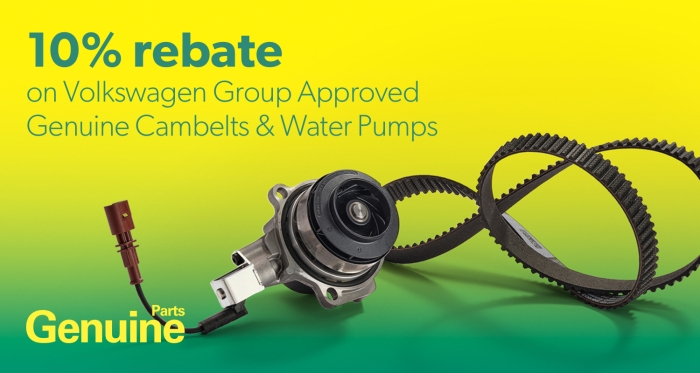 10% rebate on Genuine Cambelt & Water Pumps