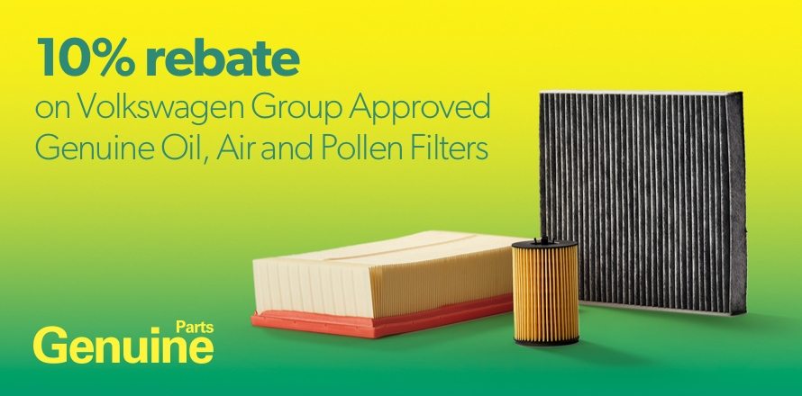 10% rebate with Volkswagen Group Approved Filters