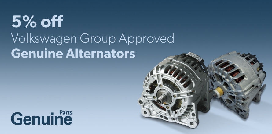 Save 5% on Volkswagen Group Approved Genuine Alternators 