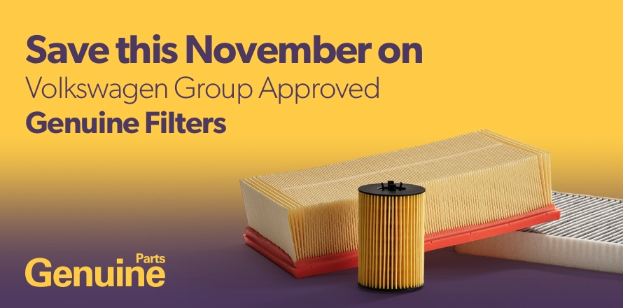 Save this November on Volkswagen Group Approved Genuine Filters 