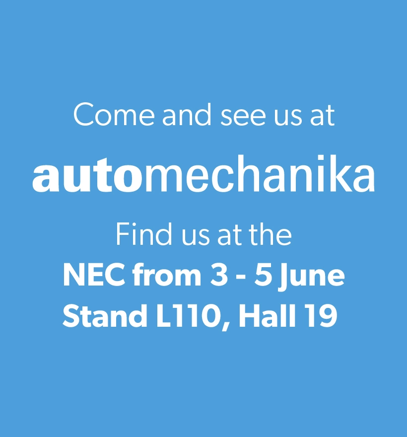 Come and see ua at automechanika - Find us at the NEC from 3 - 5 June Stand L110, Hall 19