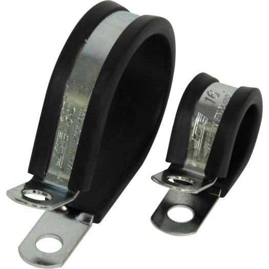 ASSORTED PACK OF RUBBER LINED P-CLIPS PACK OF 60