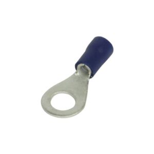 BLUE INSULATED TERMINALS 6.4 MM RINGS PACK OF 100