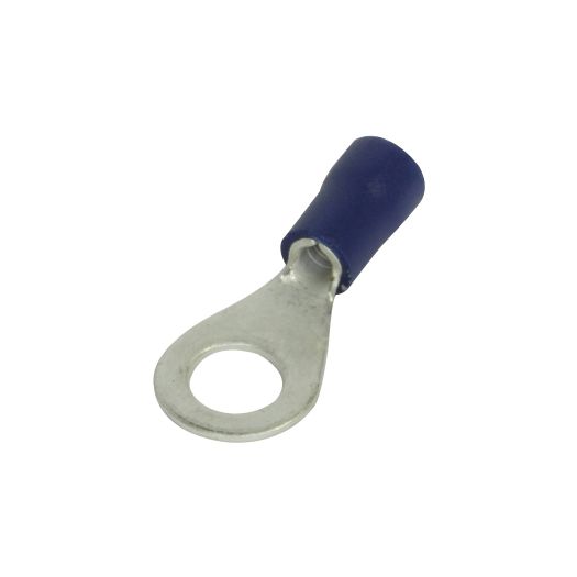 BLUE INSULATED TERMINALS 6.4 MM RINGS PACK OF 100