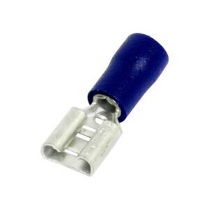 BLUE TERMINALS 6.3 MM PUSH FEMALES (100)