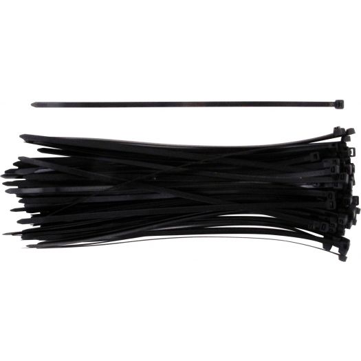CABLE TIES BLACK – 200 X 4.8MM (PACK OF 2 X 100)